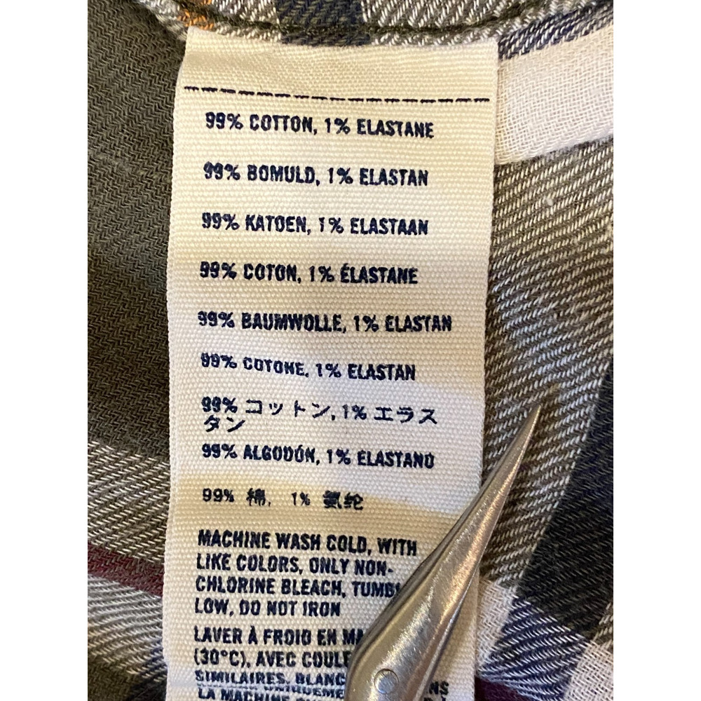Abercrombie Y2K Plaid Flannel Top Kids Teen Sz M Ladies XXS Preppy Stretch Moose - Picture 7 of 8